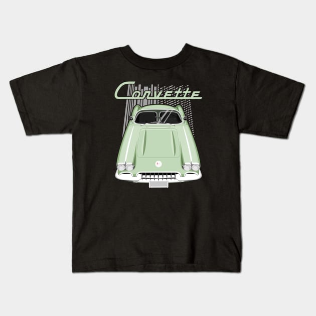 Corvette C1 1958-1960 - Green Kids T-Shirt by V8social